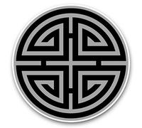 2 pegatinas de vinilo de 15 cm - símbolos de buena suerte china china 35019