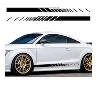 2 Pegatinas de Vinilo de 220 x 14 cm, para carrocería Lateral de Coche, para Deportes de Carreras, de Rayas largas, para Coche, Accesorios, para Coche