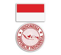 2 pegatinas de vinilo de Indonesia de 10 cm de ancho, mapa de Asia de Indonesia, vacaciones, aventura, viajes, país, álbum de recortes, regalo #78684