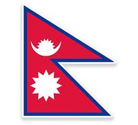 2 pegatinas de vinilo de la bandera de Nepal de 10 cm para ordenador portátil, equipaje, coche, bicicleta, etiqueta #9163 (8,3 cm de ancho x 10 cm de alto)
