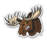 2 pegatinas de vinilo de Moose para iPad o portátil, casco de esquí, snowboard, Canadá, ciervo n.º 4457 (10 cm de ancho x 8,6 cm de altura)