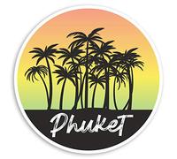 2 pegatinas de vinilo de Phuket tropicales de 10 cm - Tailandia Travel Luggage Sticker #30652 (10 cm de ancho)