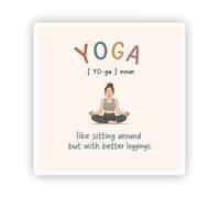 2 pegatinas de vinilo de yoga de 10 cm, descripción del diccionario de estudio de gimnasio, definición deportiva, broma divertida, pasatiempo, trabajo, pegatina para laptop #73096