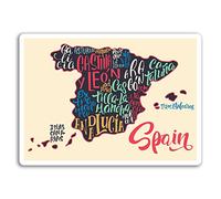 2 pegatinas de vinilo para mapas de España - Canarias Español Madrid Laptop Gift #10950 (vinilo adhesivo, 10 cm de ancho)