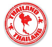 2 pegatinas de vinilo Tailandia para bicicleta portátil de viaje etiqueta de equipaje de regalo mapa #4485 (10 cm x 10 cm)