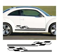 2 Pegatinas largas para Coche, Tipo Raya, para faldones Laterales, carrocería y Puertas. Impermeables y Autoadhesivas. Ideales para Decorar los Laterales del para VW Beetle.