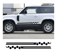 2 Pegatinas para Coche 4x4 Todoterreno, con Rayas Laterales, para faldón Lateral, Accesorios de decoración para Land Rover Defender 90