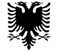 2 Pegatinas para coche "águila" Albania, 2 car sticker "eagle" Albania (11 x 11 cm, negro)