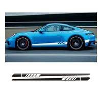 2 Pegatinas para faldones Laterales de Puertas de Coches Deportivos de Carreras, para Porsche Panamera, decoración de carrocería, calcomanías de Vinilo de Rayas largas, Accesorios para Coche.
