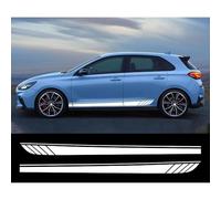 2 Pegatinas para Puerta Lateral de Coche, para Hyundai i30 I30N N-Line GDI MK3, Estilo de Rayas de Carreras, calcomanías Decorativas de Vinilo, Accesorios de Tuning.