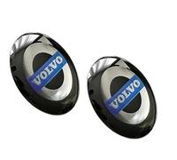 2 pegatinas para Volvo de 14 mm de diámetro, con emblema, con protección de silicona transparente