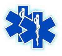 (2) Pegatinas reflectantes para casco de estrella de la vida | Calcomanνas de vinilo para casco de rescate contra incendios | Paramιdico EMT Ambu