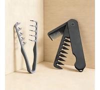 2 peine de textura piezas, voluizador peine de pelo de dientes anchos y peines plegables 2 en 1, peines de estilo esponjoso con textura para hombres y mujeres, herramienta de elevación de raíz