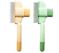 2 peines cepillo antipulgas para perros conejitos de corto y largo, con dientes de acero inoxidable