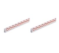2 peines de alimentación para conexión cuadro eléctrico, 1P + N 24 pines 210 mm, barra colectora para interruptores magnetotérmicos y diferenciales, BusBar modular 63 A