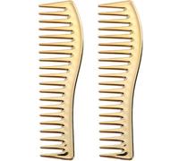 2 peines de dientes anchos, 7 x 2 pulgadas, sin mango, peine desenredante de dientes anchos para mujeres y hombres, cabello rizado, húmedo, seco, grueso y ondulado