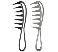 2 peines de dientes anchos - Peine para rizar el cabello - peine afro - peine afro - gran peine - herramienta de peluquería afro de salón de belleza antiestática accesorios | para hombres y mujeres