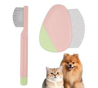 2 peines de ojos profesionales para mascotas, peine de ojos de perro de acero inoxidable, peines faciales suaves para perros y gatos, sin estrés, removedor de manchas de lágrimas y desechos, agarre