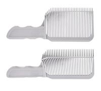 2 peines de peluquería para desvanecimiento y mezcla, peine cortador de posicionamiento, herramientas para el cabello con asas ergonómicas, peine de mezcla