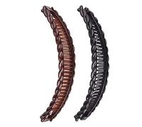 2 peines de plátano con clip de plátano, peine de cola de pez, pelo de pez, forma de pez, cola de caballo, clip de plátano para niñas, accesorio de abrazadera larga