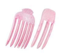 2 peines moldeadores de viento para ponis voluminosos, pinzas de pelo de 3/6 dientes, pelo rizado instantáneo sin rastro, clips de elevación de raíces de corona alta fáciles para un aspecto natural