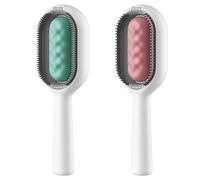 2 peines para depilación de animales con depósito de agua, cepillo para gatos, multifunción para pelo de animales, limpieza con agua, adecuado para mascotas