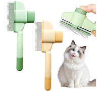 2 peines para gatos, peine antipulgas para perros, peine de dientes de metal de acero inoxidable para mascotas que se desprenden y enredan, peines duraderos y autolimpiables para el aseo