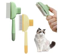 2 peines para mascotas para gatos, peine antipulgas para perros, peine de dientes de metal de acero inoxidable para pérdida de cabello y enredos, peines duraderos y autolimpiantes para mascotas