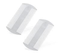 2 peines para piojos de acero inoxidable, peines antipulgas, peines de pelo de dientes finos, peines de eliminación de caspa, peine de metal para barba, peines de psoriasis, peines antiestáticos para