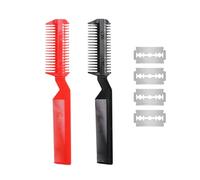 2 Peines Rotos, Peines De Plástico, Herramientas Para Cortar El Cabello, Peines Para Cortar El Cabello, Accesorios Para Peinar El Cabello (Rojo, Negro)