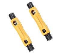 2 pelacables coaxiales RG6 RG59 RG11 de doble extremo, herramienta portátil para instalación de audio y TV y reparación eléctrica, color amarillo