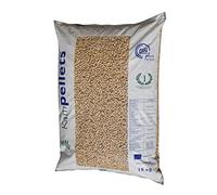 2 pellets de madera de 15 kg con certificado DINplus (30 kg) también adecuado como arena para animales pequeños