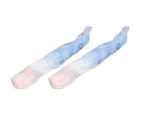2 pelucas de muñeca, pelo sintético largo y rizado con clip de color degradado, curvatura ondulada de agua, efecto rizado romano, material de seda suave de alta temperatura, decoración de muñeca y