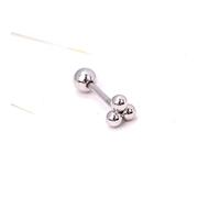 2 pendientes de acero inoxidable con forma de serpiente, diseño de luna, para cartílago de la oreja, para cartílago, 10 gold snake, Acero inoxidable Metal Cristal