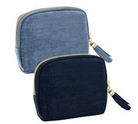 2 pequeñas bolsas de almacenamiento de joyas con borlas, minibolsa de viaje para hombres y mujeres, organizador de viaje portátil, suministros de almacenamiento portátiles para aretes, collares