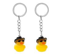 2 Pequeños Llaveros De Pato Amarillo, Lindos Llaveros De Dibujos Animados, Exquisitos Mini Llaveros De Pato, Lindos Llaveros De Pato De Celebridades De Red.