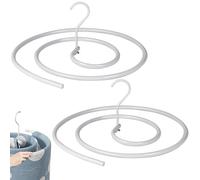 2 Perchas en Espiral para sábanas, Redondas, para Ahorrar Espacio, para Guardar Mantas, Desmontables, de Hierro, Gruesas, para sábanas, Mantas, colchas, Toallas de baño, tendederos, Mantas, mesas