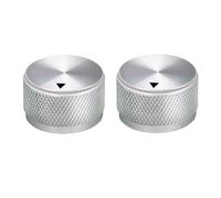 2 perillas de control de potenciómetro para guitarra eléctrica/bajo de precisión, perilla de audio de afinación de volumen moleteado, perillas de control electrónico giratorias de aluminio