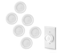 2 perillas giratorias para interruptores de atenuación y controles de ventilador con agarre seguro a través de postes inferiores dobles (cuatro)
