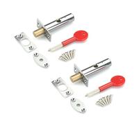 2 Pernos De Puerta De Embutir Con Llave De Estrella Núcleos De Cobre Tubo De Tubería Cerradura De Embutir De Seguridad Fácil De Instalar Pernos De Estante De Seguridad De Puerta Antirrobo