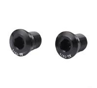 2 pernos de suspensión de desviador trasero de bicicleta M10xP1.0, tornillos de montaje de aleación de aluminio para gancho trasero y tensor de cadena, 15 mm de longitud (negro)