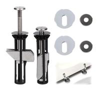 2 pernos y tornillos universales para asiento de inodoro, fijaciones de asiento de inodoro de acero inoxidable para bisagras de tapa superior, kit de montaje de asiento de inodoro de repuesto fácil de