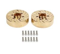 2 pesas de rueda de latón, adaptador de cubo hexagonal para coche RC Crawler, piezas de actualización de modelo de 1,9 2,2 pulgadas, pesas de rueda de latón inoxidable para Axial (15mm)