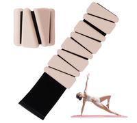 2 pesos de muñeca ajustables para muñeca y tobillo para hombre y mujer, pulseras de muñeca de silicona para yoga, baile, pilates, natación, cardio, aeróbicos, gimnasio (beige)