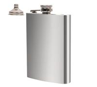 2 petacas de acero inoxidable de 8 onzas + 2 embudos + 2 tazas de acero inoxidable, frasco de whisky Flagon 100% a prueba de fugas, petaca portátil de bolsillo para licor para hombres (1 pieza