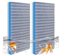 2 pezzi 8D schiuma filtrante per acquario, schiuma filtrante a nido d'ape per acquario schiuma riutilizzabile, adatta per la pulizia di acquari, laghetti Koi (30x20 cm)