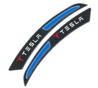 2 Pezzi Cejas Rueda Coche Adhesivos para Tesla Model 3 Highland 2024/for New Model 3+, Rueda Ceja Protección AutoadhesivoCoche Tiras de Etiqueta Engomada de Advertencia Anticolisión,Blue