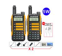(2 pezzi - confezione UV16 2) 2 pezzi Baofeng UV16 Max Walkie Talkie 10W V2 versión VHF UHF Dual Band
