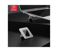 (2 pezzi GRIGIO) 2 mini soportes por portátil en metal antiscivolo, soporte de raffreddamento regolabile