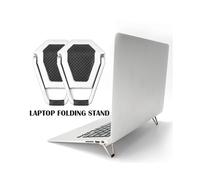 (2 pezzi (metallo)2 pezzi Supporto pieghevole in metallo per laptop Staffa universale antiscivolo